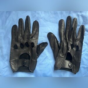 Men’s Black Leather Driving Gloves
